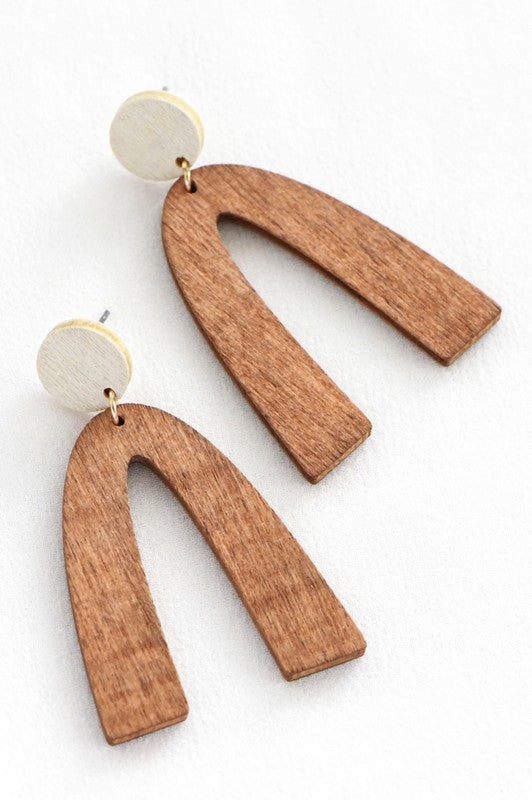 Boho Laser Cut Wood Earrings