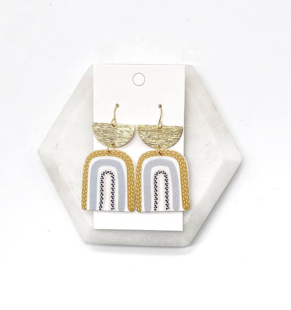 Boho Rainbow Acrylic Earrings