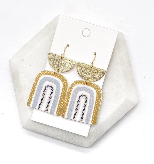 Boho Rainbow Acrylic Earrings