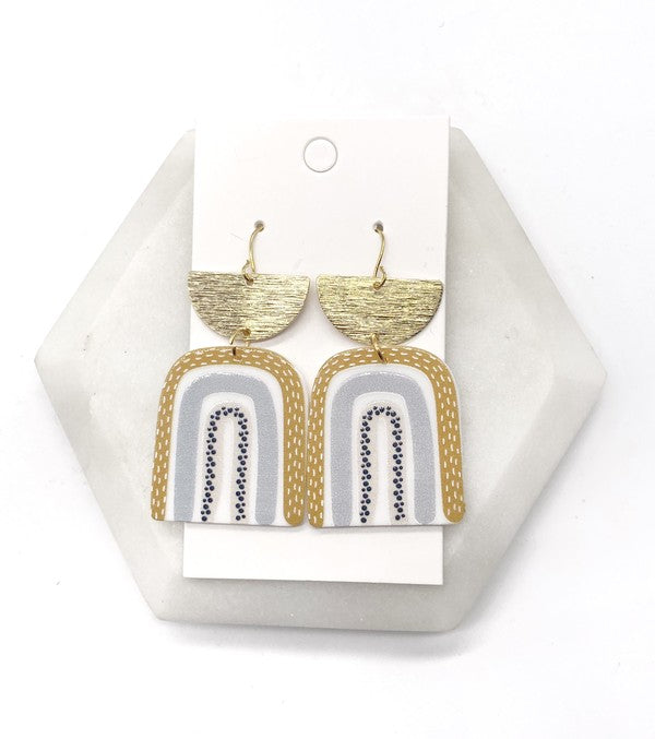 Boho Rainbow Acrylic Earrings