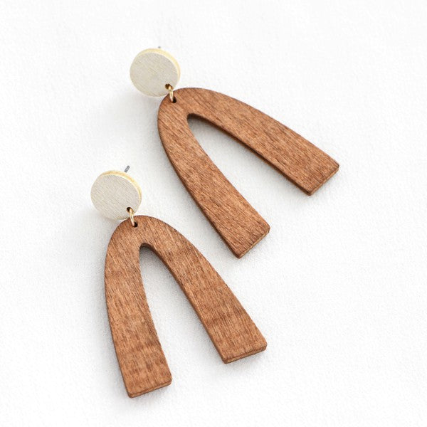 Boho Laser Cut Wood Earrings