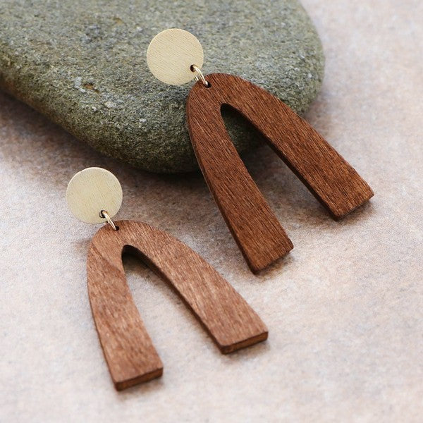 Boho Laser Cut Wood Earrings