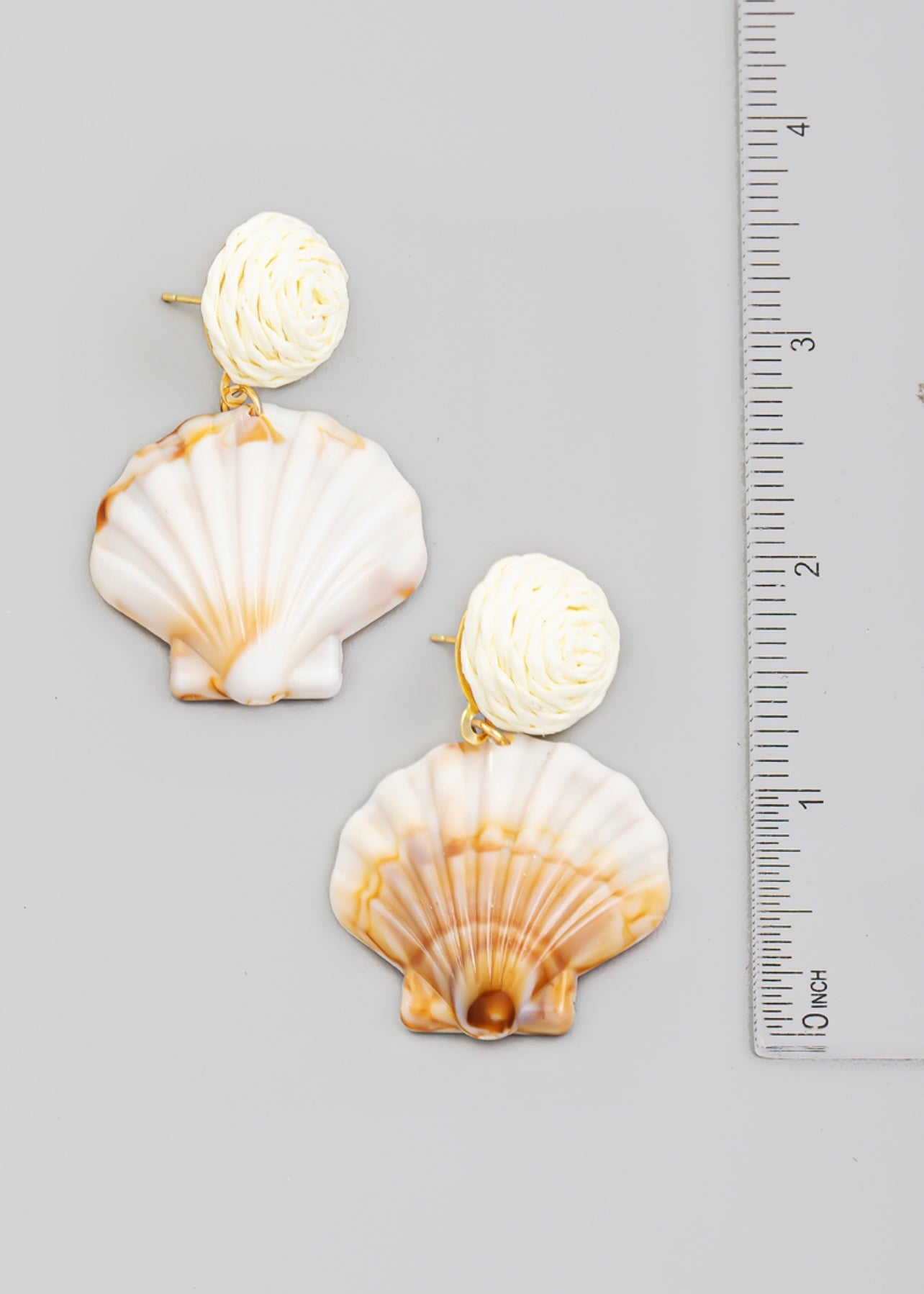 Sea shell drop earrings