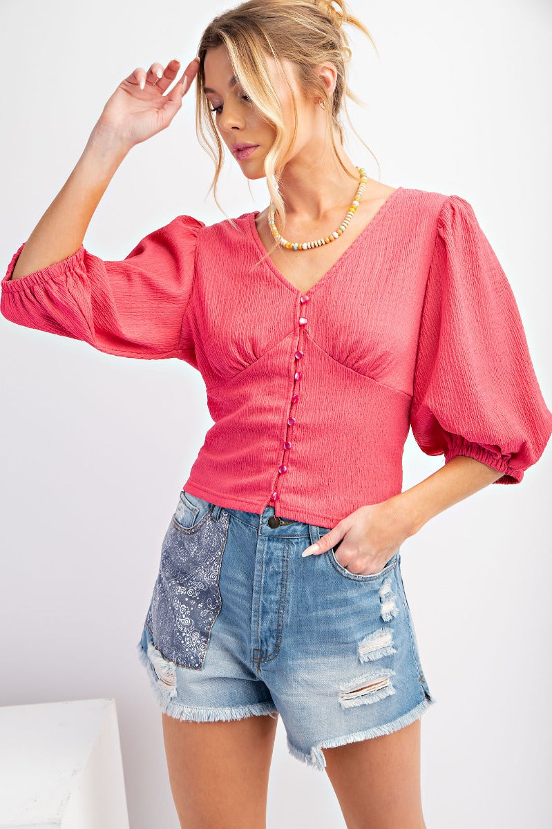 Paisley pocket patchwork washed denim shorts