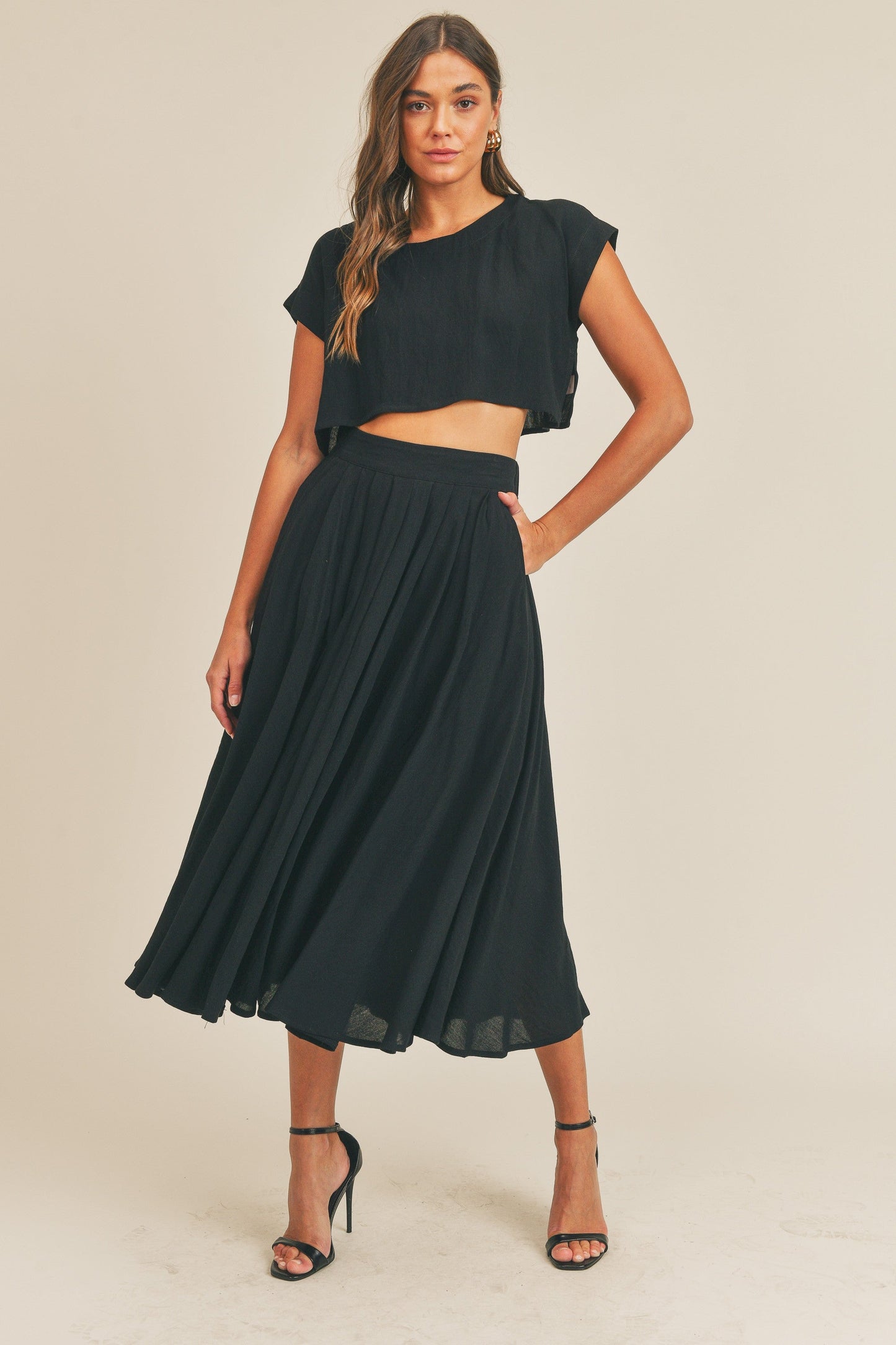 Midnight in Paris Skirt Set