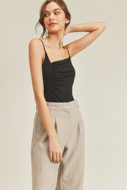 Isla Asymmetrical Ruched Bodysuit