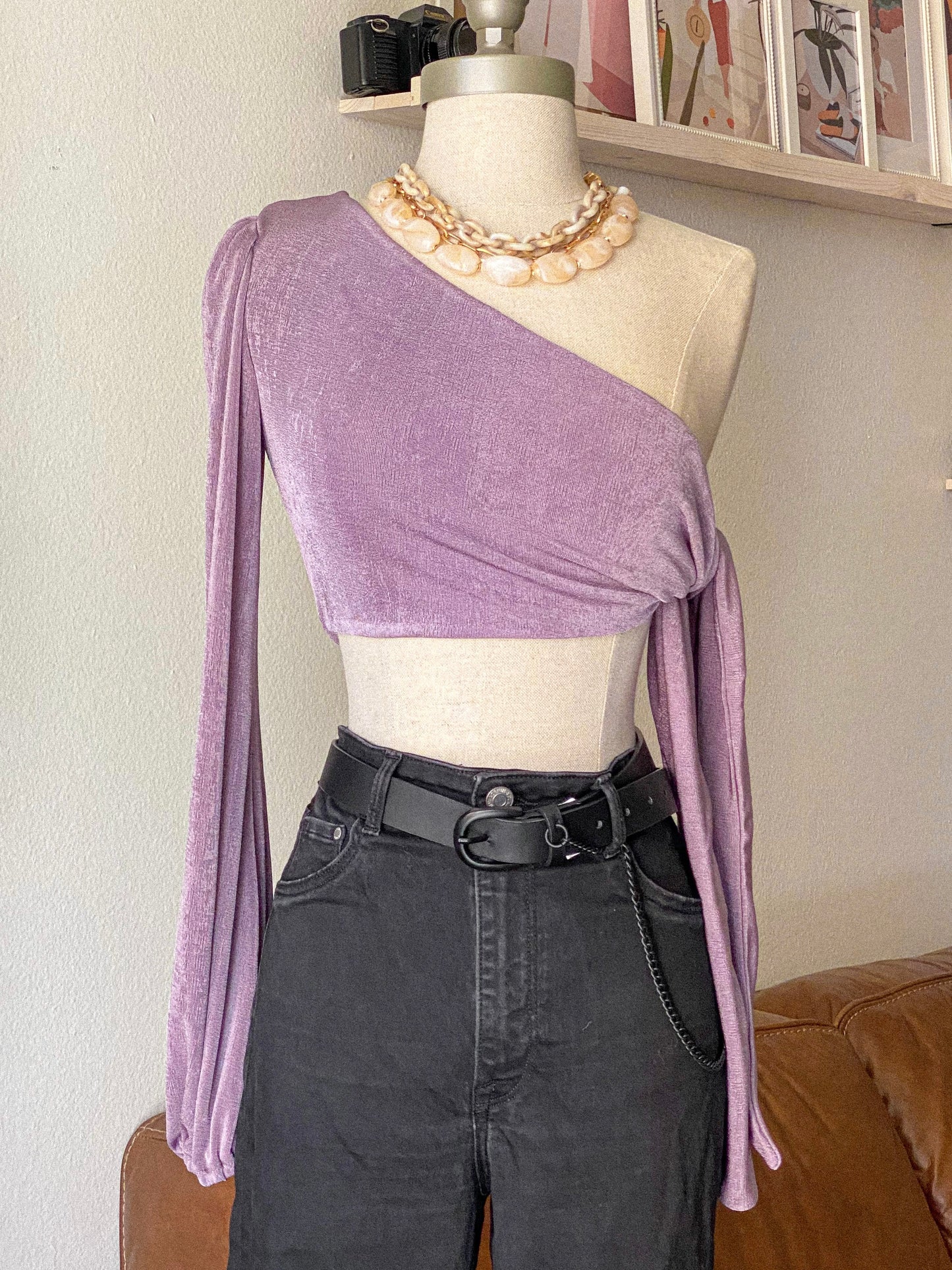 Ally One Shoulder Crop