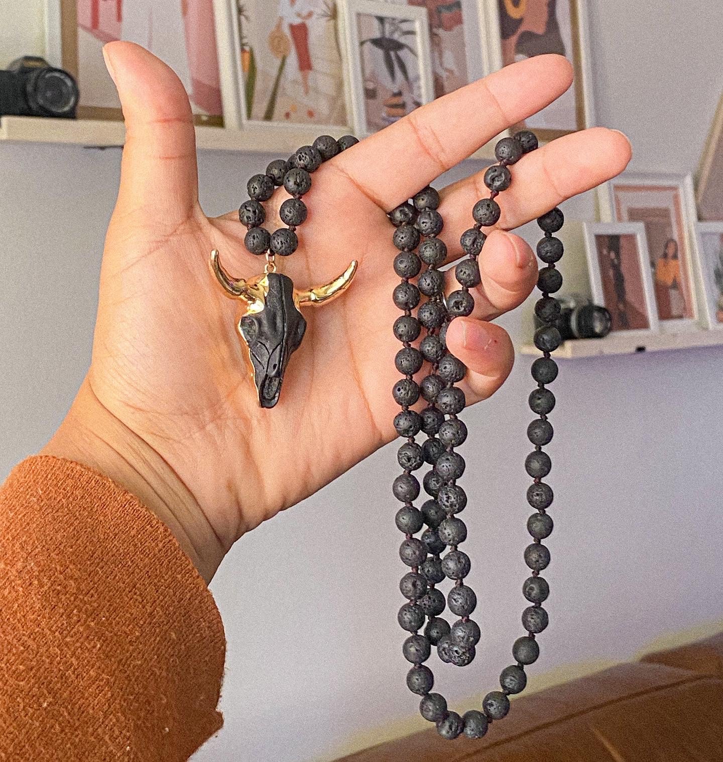 Bull Skull Boho Necklace