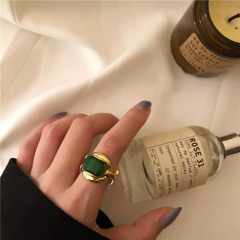 Morocco Emerald Stone Ring