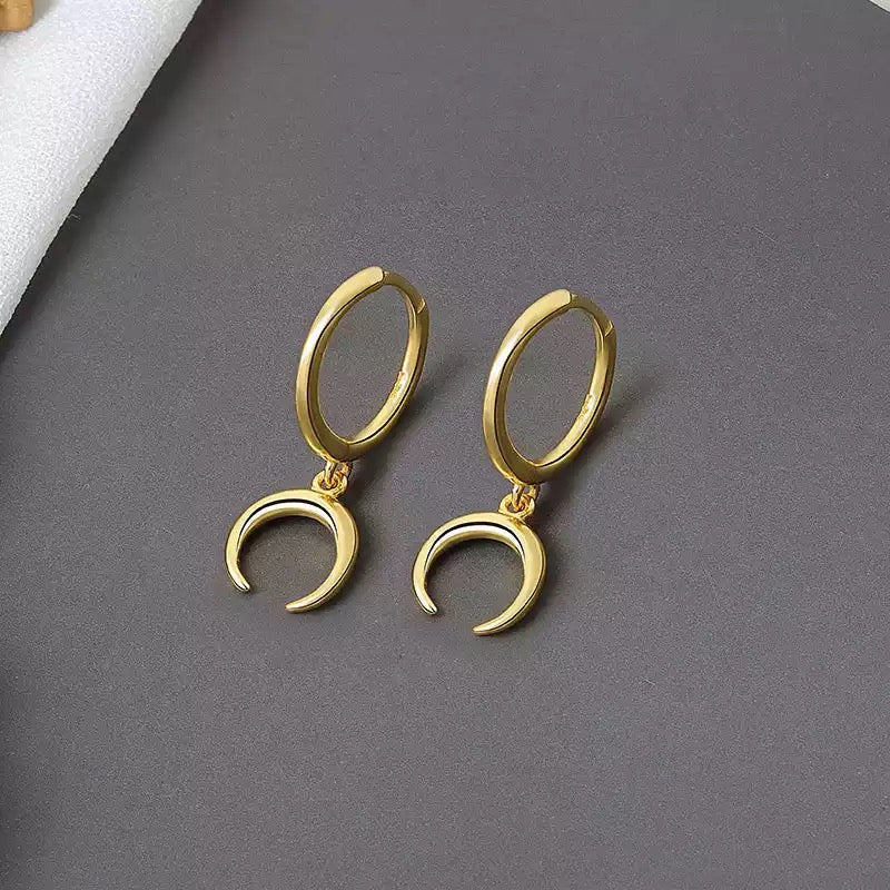 Moon Drop Stacking Earrings
