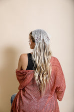 Load image into Gallery viewer, Tulle Lace Embroidered Poppy Headscarf
