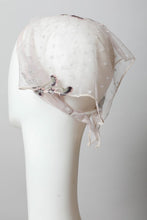 Load image into Gallery viewer, Tulle Lace Embroidered Poppy Headscarf
