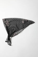 Load image into Gallery viewer, Tulle Lace Embroidered Poppy Headscarf
