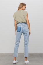 Load image into Gallery viewer, High Waist Ripped Tapered Jeans
