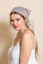 Load image into Gallery viewer, Bohemian Floral Lace Headscarf
