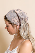 Load image into Gallery viewer, Bohemian Floral Lace Headscarf
