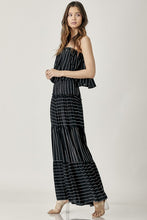 Load image into Gallery viewer, PIN STRIPE PRINT TUBE MAXI DRESS
