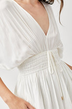 Load image into Gallery viewer, SMOCKED WAIST WITH TASSEL STRAP DRESS
