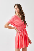 Load image into Gallery viewer, SMOCKED WAIST WITH TASSEL STRAP DRESS
