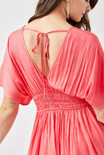 Load image into Gallery viewer, SMOCKED WAIST WITH TASSEL STRAP DRESS
