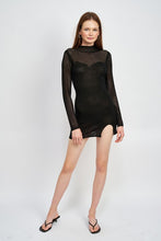 Load image into Gallery viewer, LONG SLEEVE MINI KNITTED DRESS
