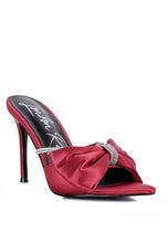 Load image into Gallery viewer, High Tea jewel Strap High Heeled Satin Sandal
