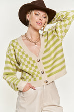 Load image into Gallery viewer, Contrast pattern sweater cardigan
