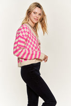 Load image into Gallery viewer, Contrast pattern sweater cardigan
