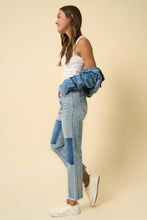 Load image into Gallery viewer, High Rise Frayed Hem Straight Jeans
