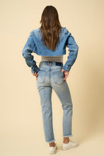 Load image into Gallery viewer, High Rise Frayed Hem Straight Jeans
