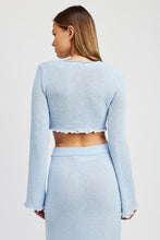 Load image into Gallery viewer, LONG SLEEVE FRONT TIE CROPPED TOP
