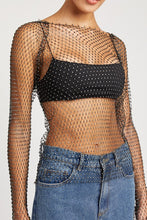 Load image into Gallery viewer, RHINESTONES NET TOP
