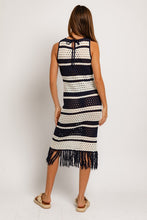 Load image into Gallery viewer, Sleeveless Crochet Effect Sweater Dress
