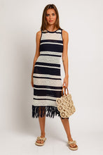 Load image into Gallery viewer, Sleeveless Crochet Effect Sweater Dress
