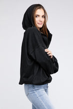 Load image into Gallery viewer, Stitch Detailed Elastic Hem Hoodie
