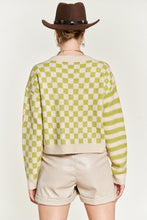 Load image into Gallery viewer, Contrast pattern sweater cardigan
