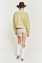 Load image into Gallery viewer, Contrast pattern sweater cardigan
