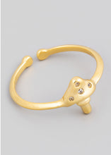 Load image into Gallery viewer, Adjustable 18k gold dipped mushroom ring
