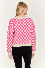 Load image into Gallery viewer, Contrast pattern sweater cardigan
