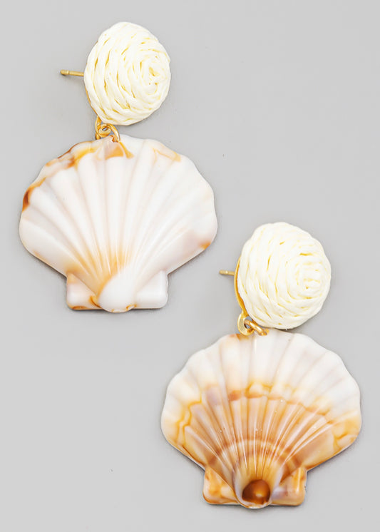 Sea shell drop earrings