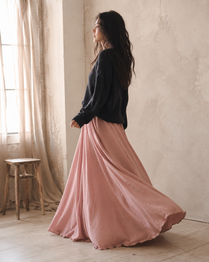 Mori Cotton-A-Line Maxi Skirt