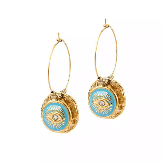 Julie Evil Eye Drop Earrings