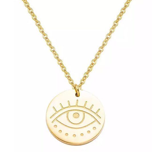 Evil Eye Engrave Necklace